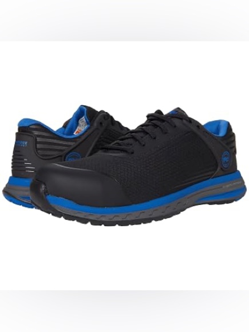 NEW!! Men's Timberland Day One Safety Drivetrain Black/Blue Work Sneaker Size 10